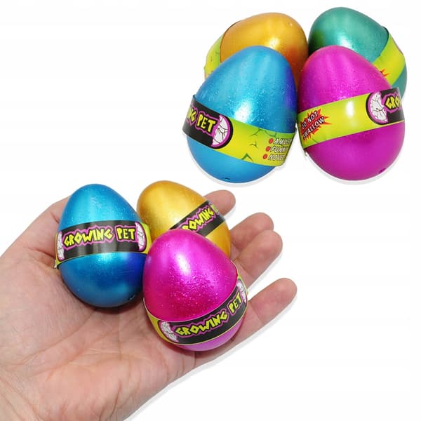 6x MAGICAL LARGE EGG – HATCHING DINOSAUR SURPRISE THAT GROWS IN WATER