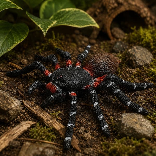 STRETCHY RUBBER SPIDER FIGURINE