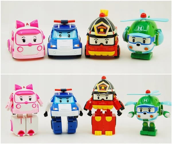 ROBOCAR FIGURES SET – ROY POLI – opening truck