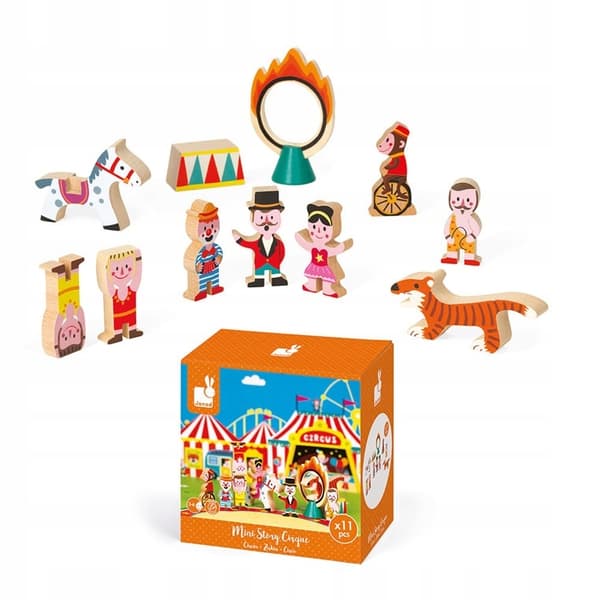 Janod 11-piece wooden circus set, ages 3+