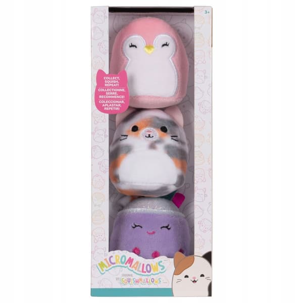 MICROMALLOWS – 6 CM PLUSH 3-PACK S3 ASSORTED (2610200) [FIGURINE]