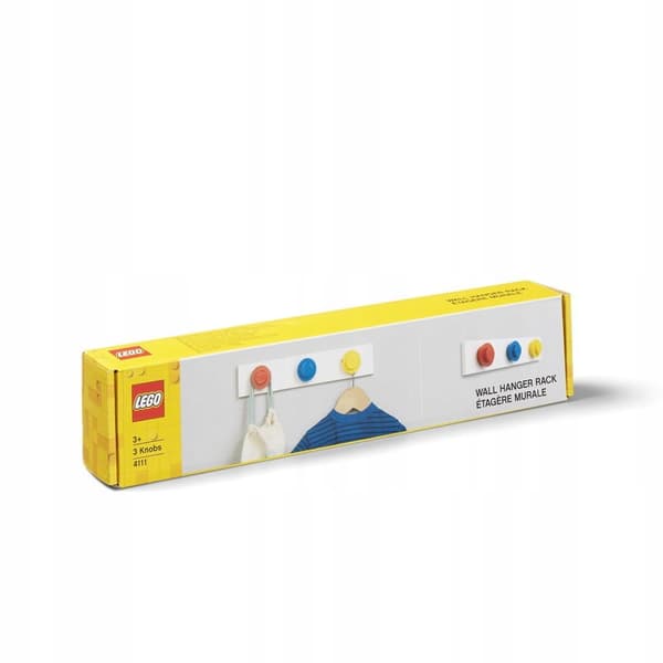 LEGO HANGERS ON A RAIL (RED, BLUE, YELLOW