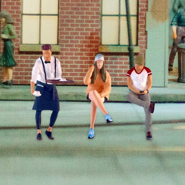 3x 1:64 Hand-painted human figurines Trains Architectural figures Figurines
