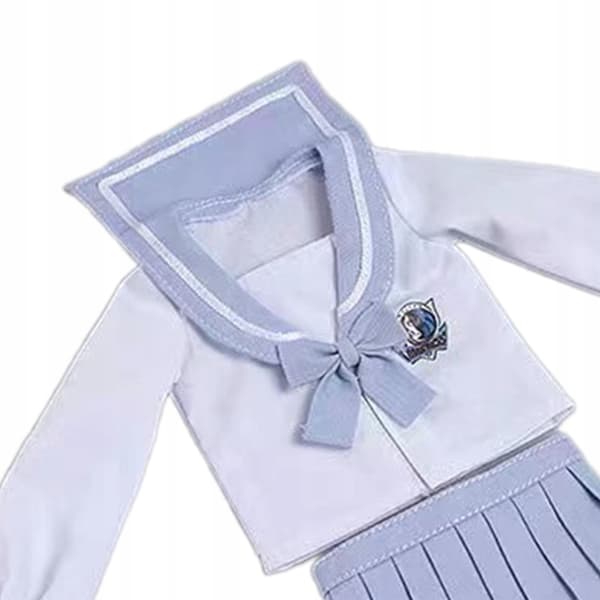 1/6 Scale Figure Doll School Uniform Set – Long-sleeved Top Set, light blue