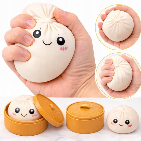 SQUISHY ANTI-STRESS TOY – DUMPLING SET OF 4
