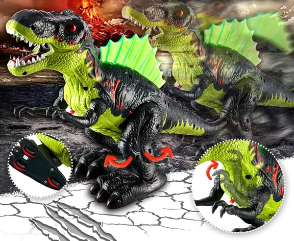 LARGE Interactive T-REX DINOSAUR Walks, Roars and Breathes Steam – 3-in-1