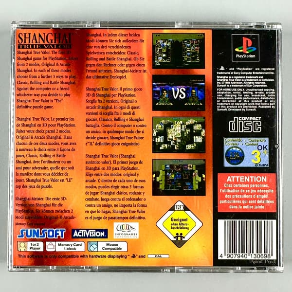 Shanghai: True Valor | PS1 | PSX | PLAYSTATION | 3xA SET