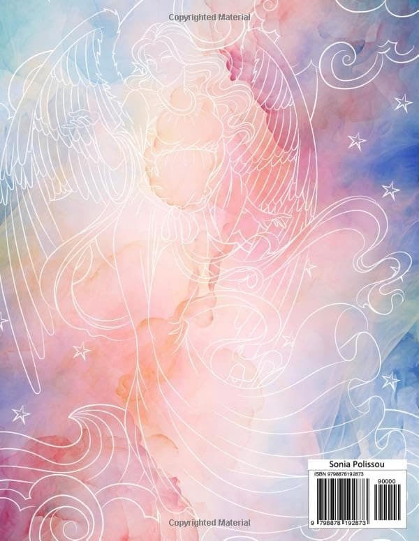 Ink Tracing Book for Adults: Beautiful Angels: Reverse Colouring and