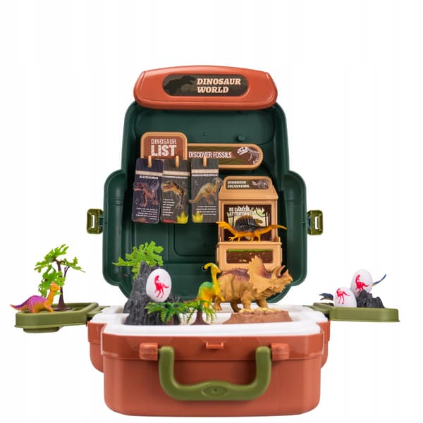LARGE BACKPACK SET – DINOSAUR TOY T-REX EDUCATIONAL CREATIVE SUITCASE