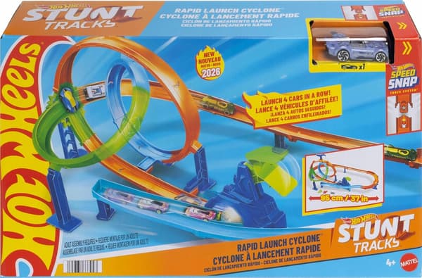 Hot Wheels Stunt Tracks Double Loop Race Track Toy