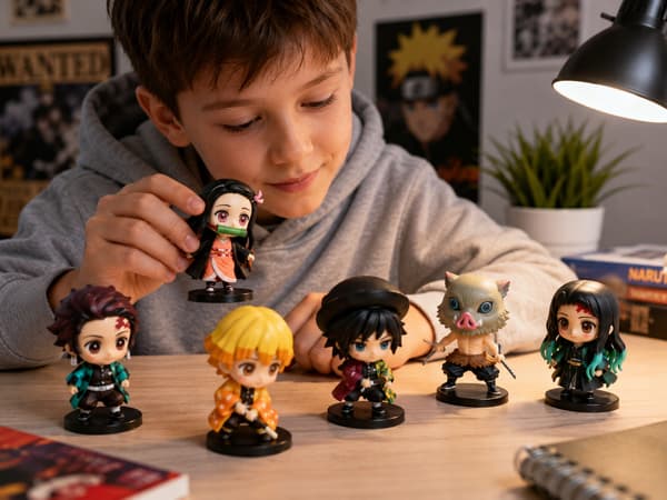 Chibi Anime Figurines – Set of 6, 7 cm – Figurine Set for Children