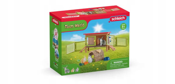 Schleich Farm Rabbit Hutch 42420