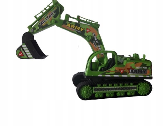 A flatbed lorry with an excavator