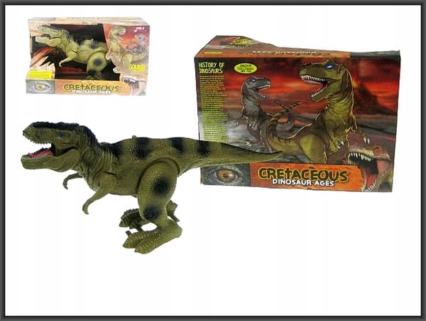 30cm walking dinosaur with light and sound, 2 colours