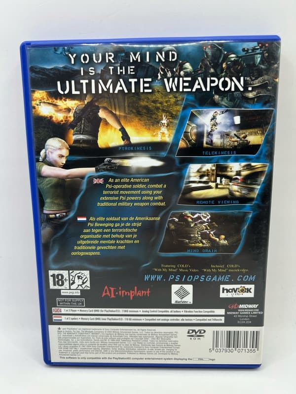 Psi-Ops: The Mindgate Conspiracy 3XA Sony PlayStation 2 (PS2)