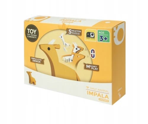 HalfToys Magnetic Fold-Out Antelope with Book