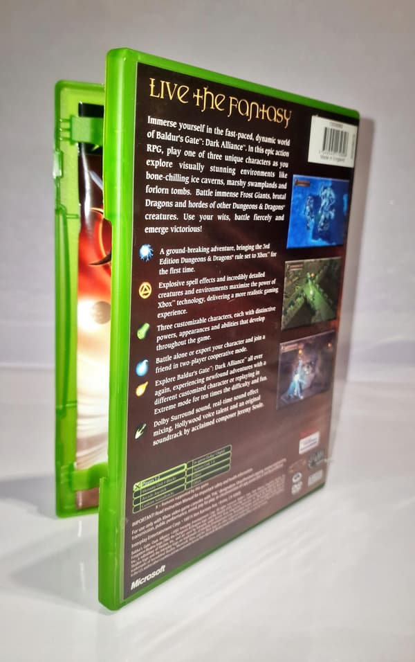 BALDUR'S GATE: DARK ALLIANCE game for Microsoft Xbox 3XA