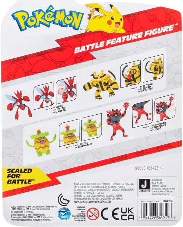 Pokémon Electivire Figure with Articulation and Battle Attack Function