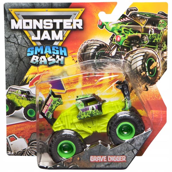 Grave Digger – Smash & Bash Trucks: Monster Jam Cars 1:64