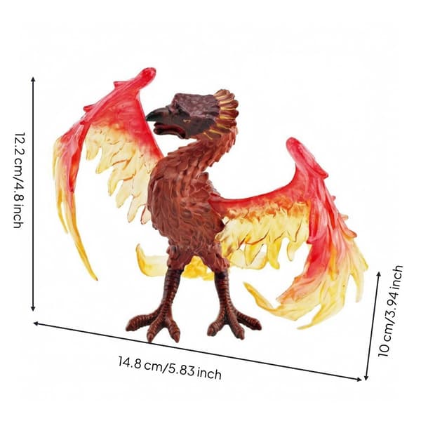 Detailed Mythical Model | A decorative, fiery little bird