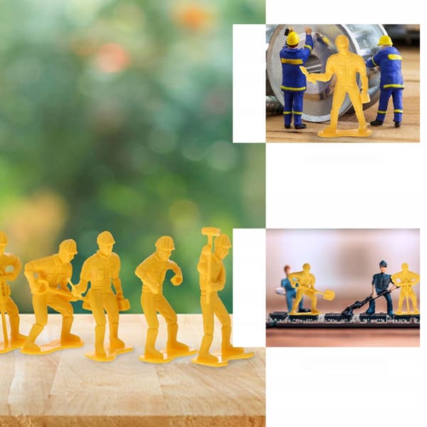 54 EDUCATIONAL FIGURINES OF WORKERS WITH TOOLS FOR CHILDREN