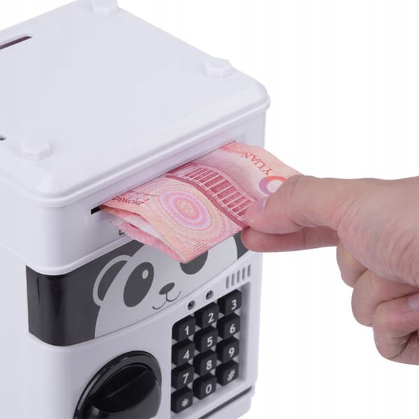 A small, charming coin box. Password lock. JS Security