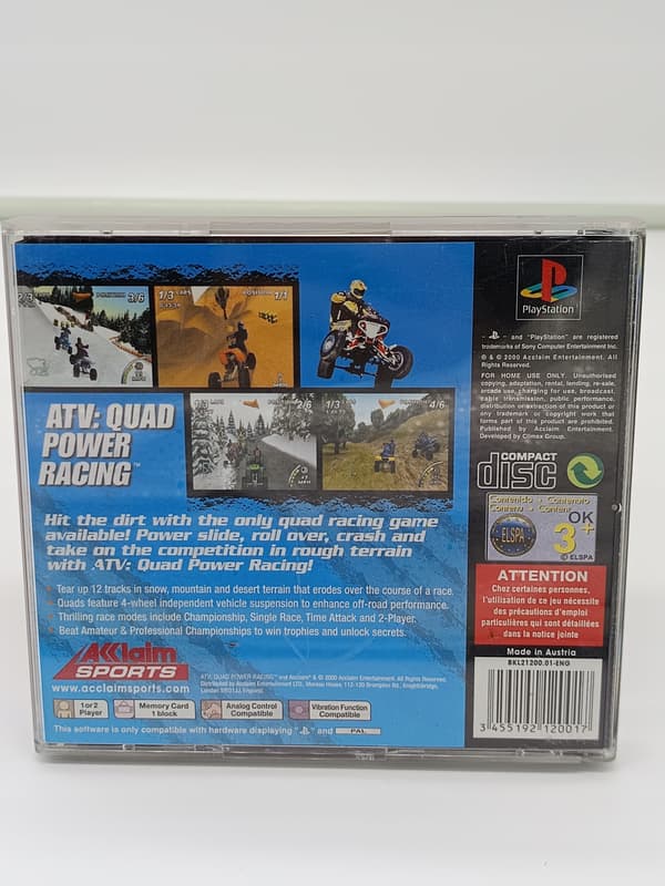 ATV QUAD POWER RACING for PlayStation (PSX) – boxed