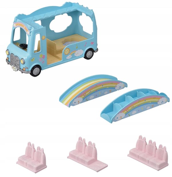 EPOCH Sylvanian Families Set: Sunny Bus, Nursery, 2 Figures