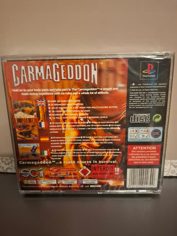 CARMAGEDDON GAME FOR PS1 – NEW