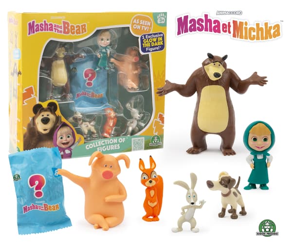 Masha and the Bear figurine set, 7 pieces