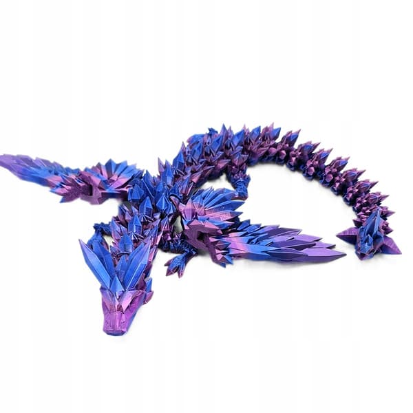 Toy: Rainbow DRAGON 3D-Printed FIRE Figurine, 35cm