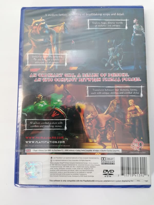 PRIMAL PlayStation 2 (PS2) in its box