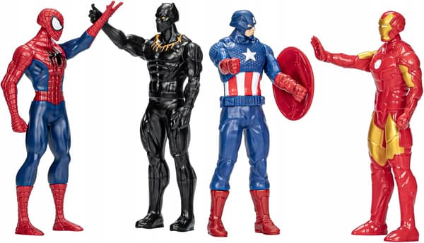 8 MARVEL AVENGERS superhero figures – large gift box, H: 15 cm, E4252