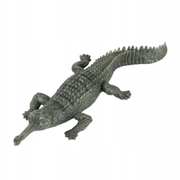 Crocodile Animal Figure Simulation – Brown Cake Stand Decoration