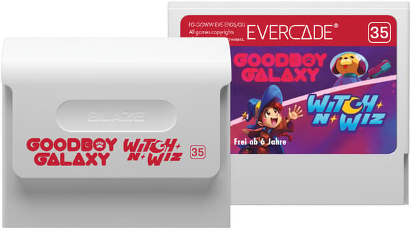 EVERCADE Goodboy Galaxy and Witch N Wiz Game Set