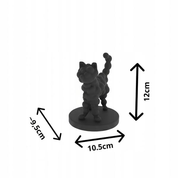 DECORATIVE FIGURINE: BUBBLE CAT ON A STAND FOR INTERIORS – MANY COLOURS AVAILABLE