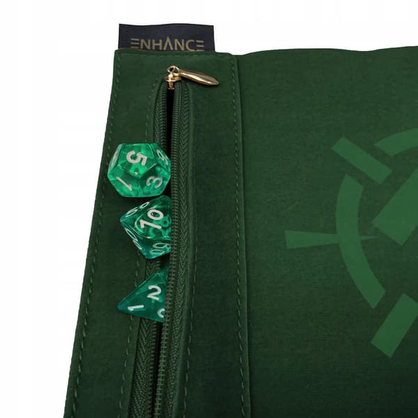 Enhance - Tabletop Roll on a Scroll Bag (case + set of dice) - Green