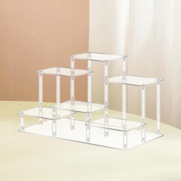 Riser Tiered Display Stand Organiser Small Clear Acrylic Display Shelf