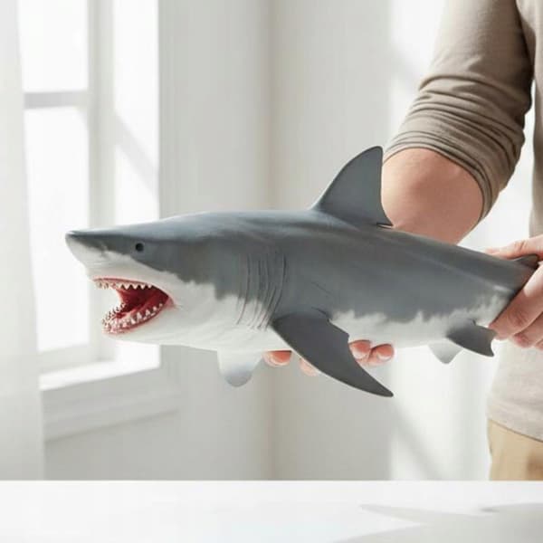 M Megalodon Shark Figurine