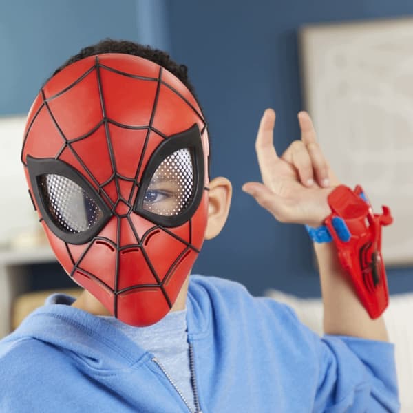 Marvel Spider-Man Web Action Set 3-in-1 Set: Mask, Launcher, Figure – Hasbro