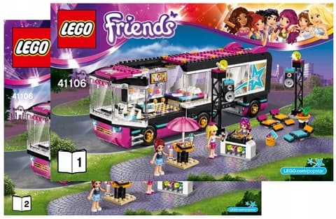 LEGO PAPER MODEL INSTRUCTIONS (WITHOUT BRICKS) – Pop Star Tour Bus 41106, 2015