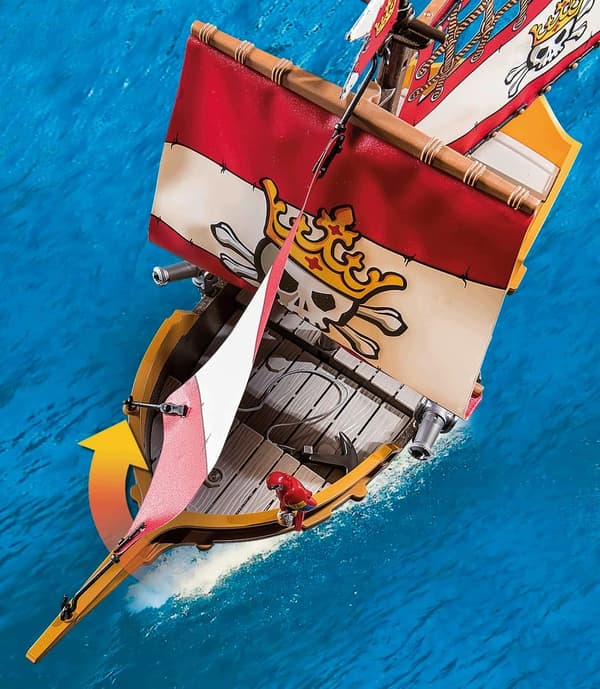 PIRATE SHIP 101 CANNONS TREASURE FIGURINES FOR CHILDREN AGED 4+