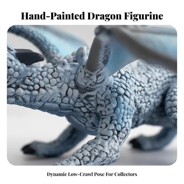 Fantasy Horned Dragon Collectors' Figurine - Sturdy construction, four-legged