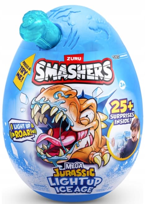 Zuru 74138 Smashers Light-up Blue Dinosaur Egg Surprise