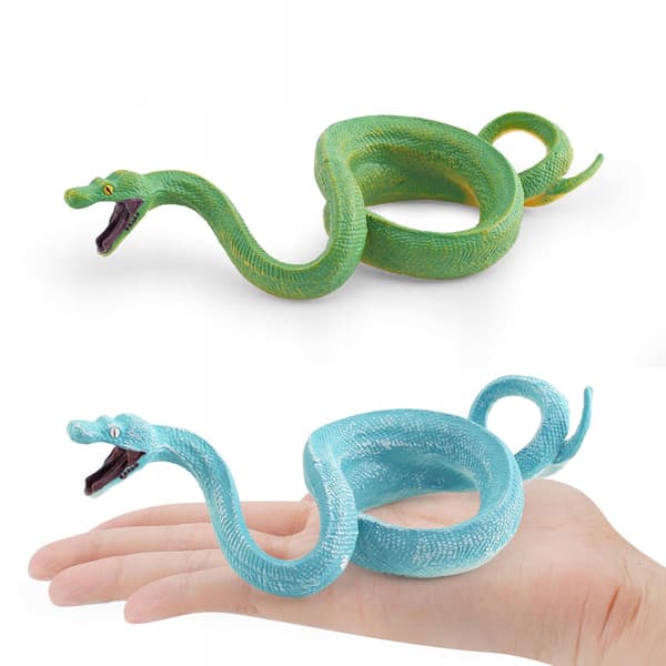 Snake figurine – Realistic educational wildlife statue for Micro Blue