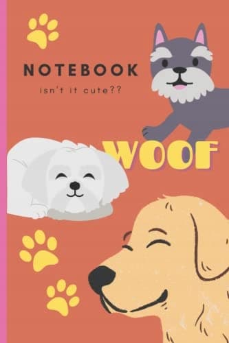 Notebook: Cute Dogs Composition Notebook, 6" x 9", 120 pages, lined notebook