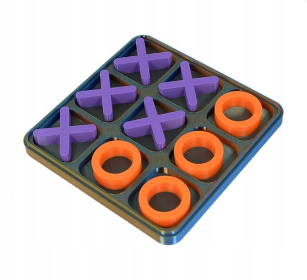 Decorative game, Breasts, Tic-tac-toe, 12.3 x 12.3 x 3 cm, Blue