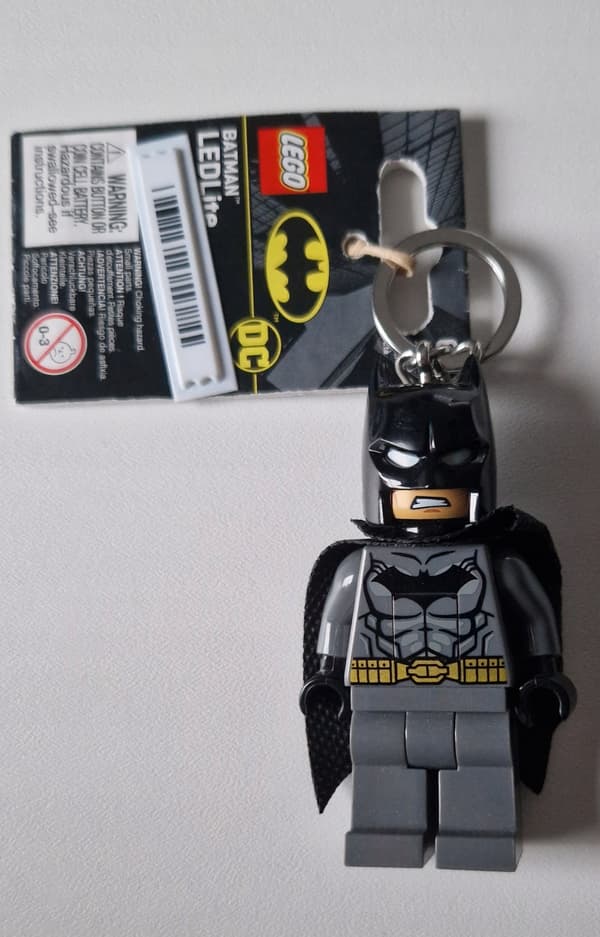 LEGO DC Super Heroes Batman grey LED torch keyring