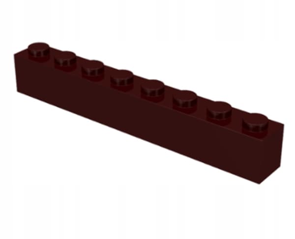 LEGO 3008 1x8 dark brown brick, dark brown