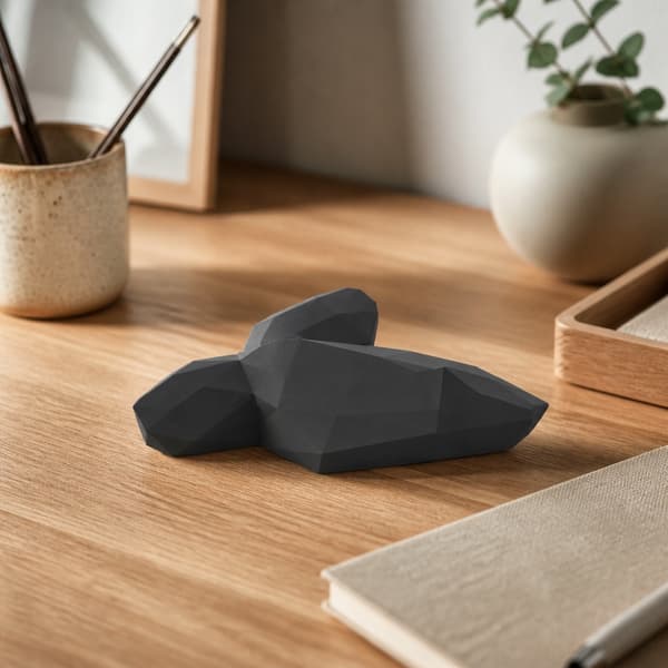 LOW-POLY WHALE FIGURINE – HOME DECOR FOR A SHELF – MANY COLOURS AVAILABLE